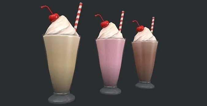 Milkshakes In Glasses