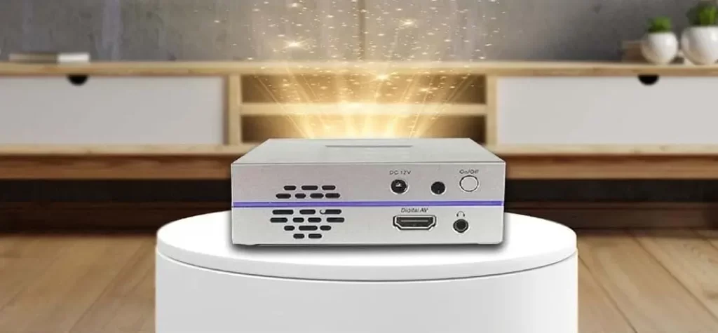 AAXA DLP Mini Projector From Behind