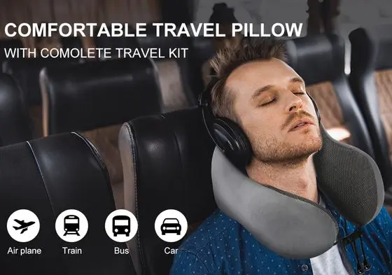 Grey Foam Travel Pillow