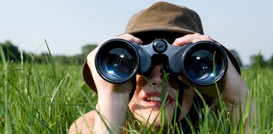 Woman With Binoculars