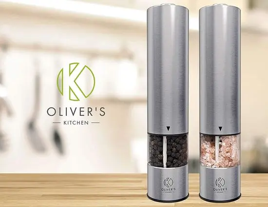 Tall Electric Salt Pepper Mill Set