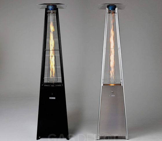 GasDepot Flame Patio Heater Black And Silver