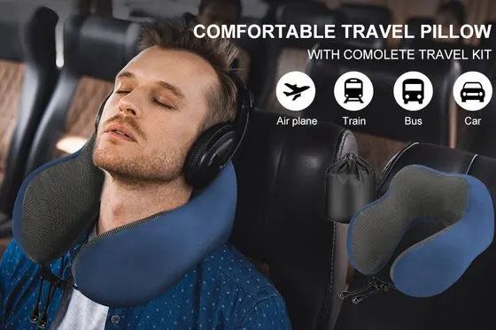 Man With Milkiwai Neck Travel Pillow