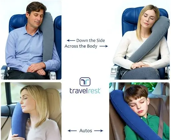 Blue Travelrest Airplane Neck Pillow