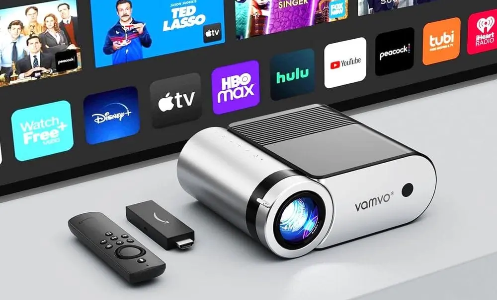 Vamvo Portable Projector In Silver