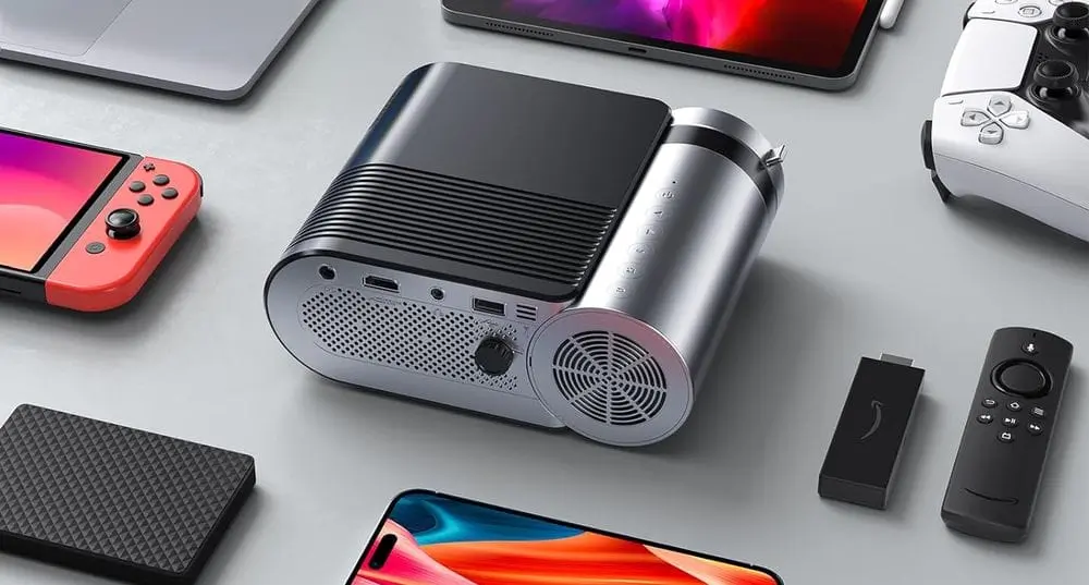 Vamvo Portable Projector With USB