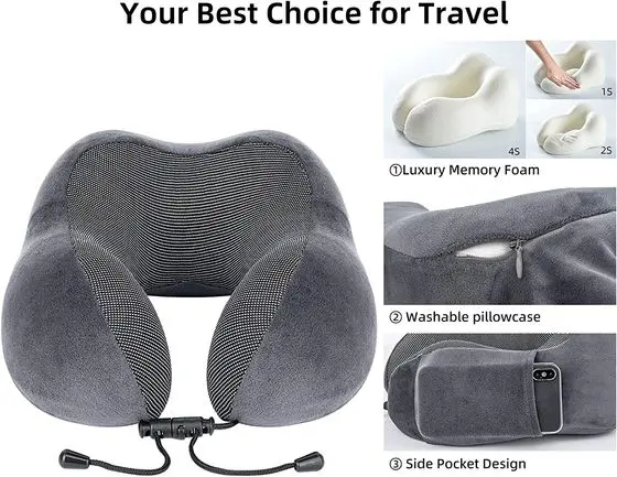 Soft Yarra Ergo Travel Flight Pillow