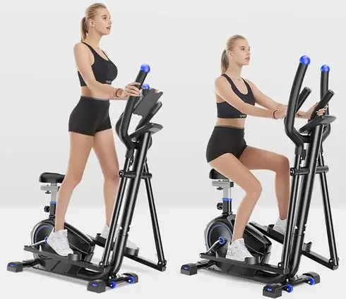 Woman On Zdamn Cross Trainer