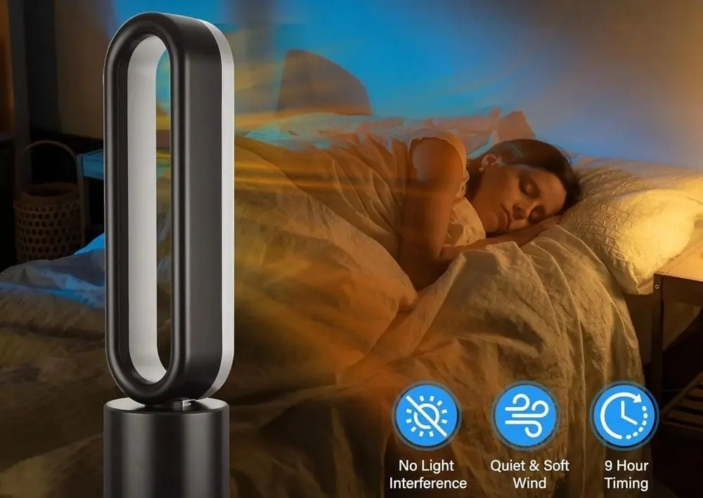 Black Dyson Fan Heater Revolving Style