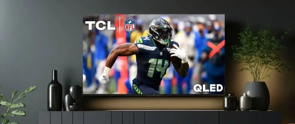 LED TV Playing Football On Screen