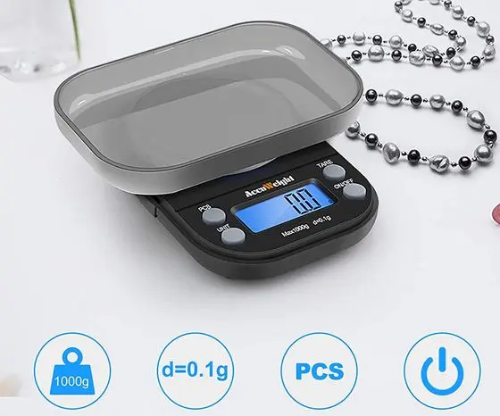 AccuWeigh Steel Scales With Blue Display