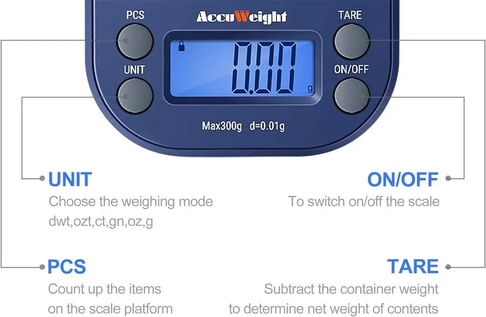 AccuWeigh Steel Scales With TARE