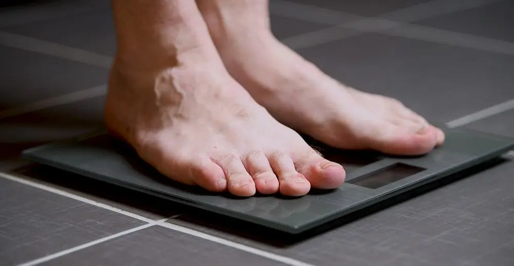 Feet Upon Bathroom Scale