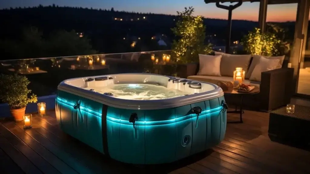 Hot Tub Inflatable Style In Blue