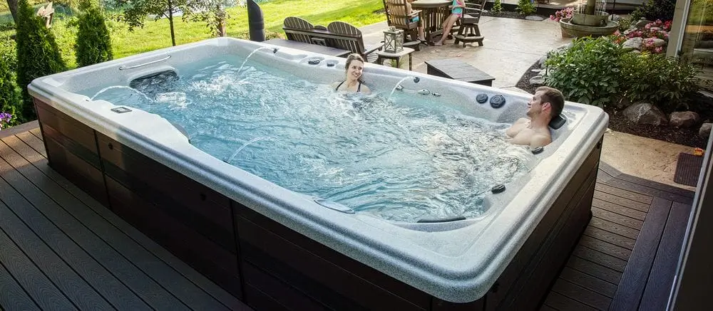 Garden Hot Tub On Patio