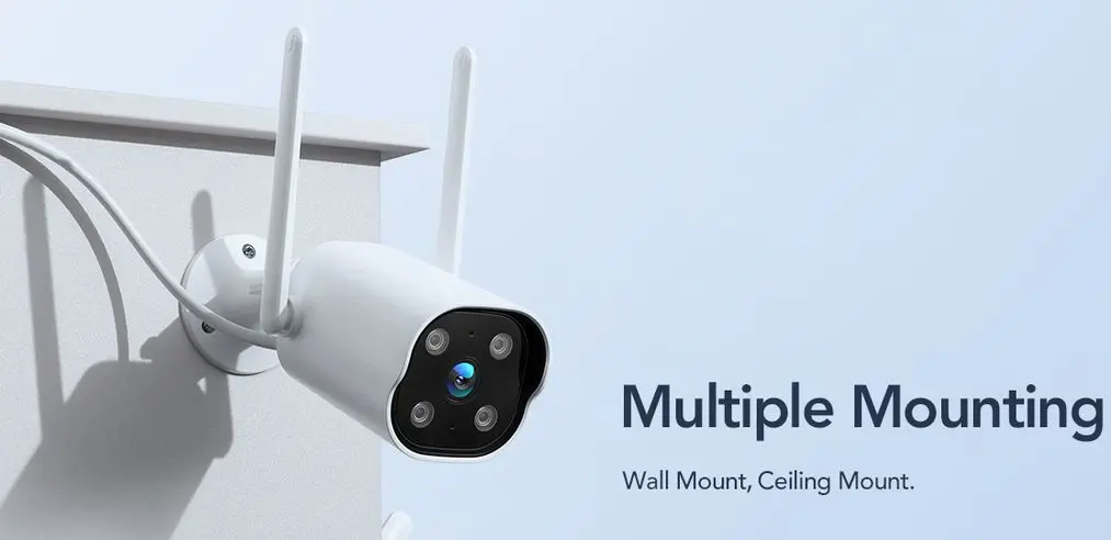 GNCC Wireless Outdoor Security Camera In White