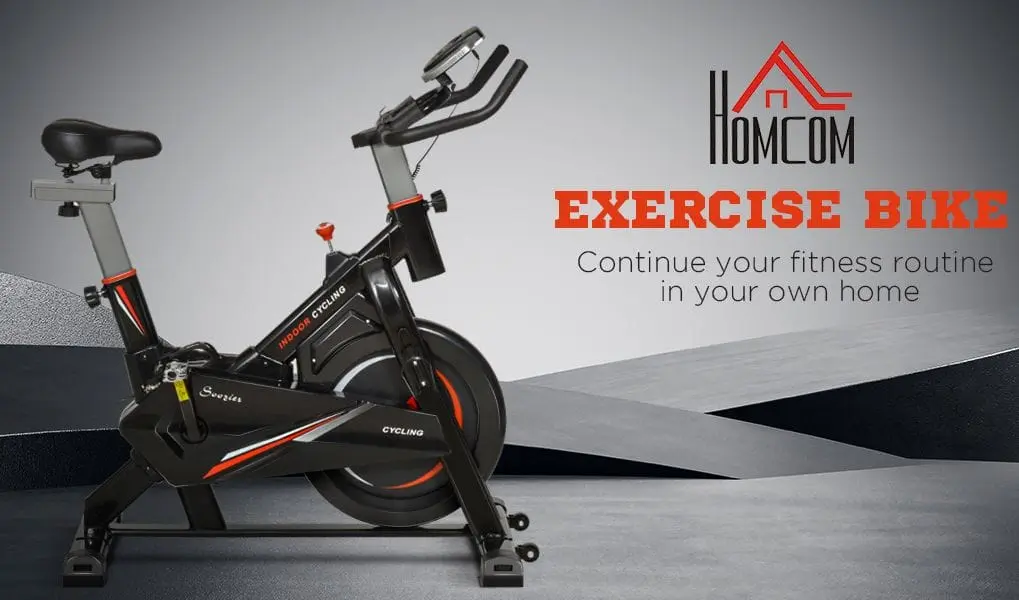 Homcom Fitness Exercise Bike In Black