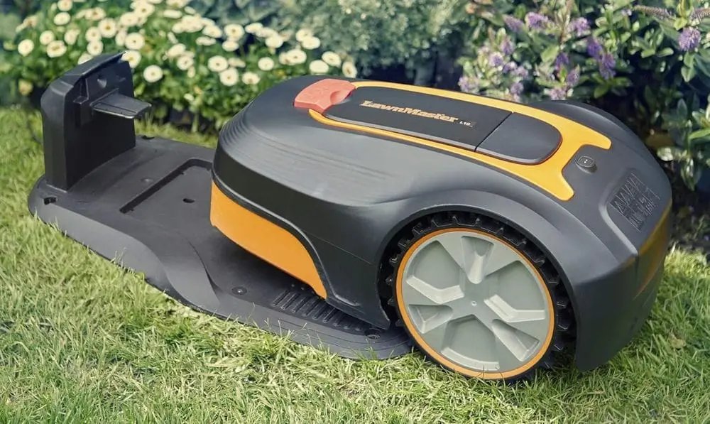 LawnMaster Robotic Lawnmower In Black At Hub