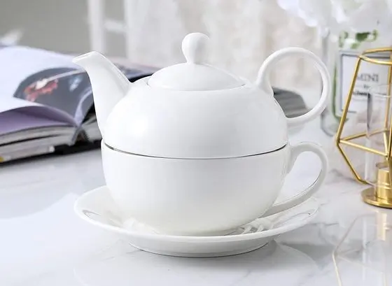 Malacasa Sweet Teapot In White