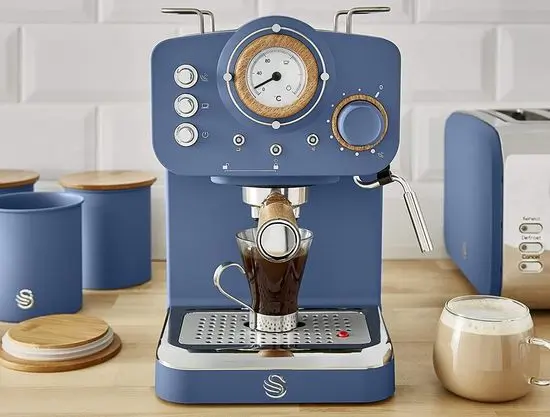 Swan Nordic Espresso Machine In Blue