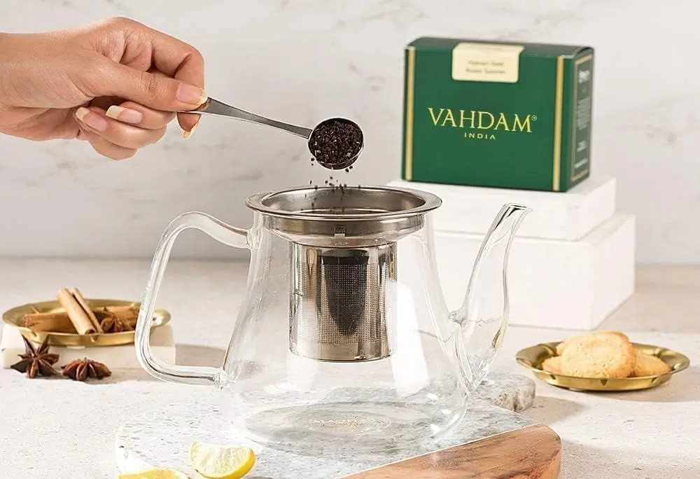 Vahdam Radiance Tea Pot Empty