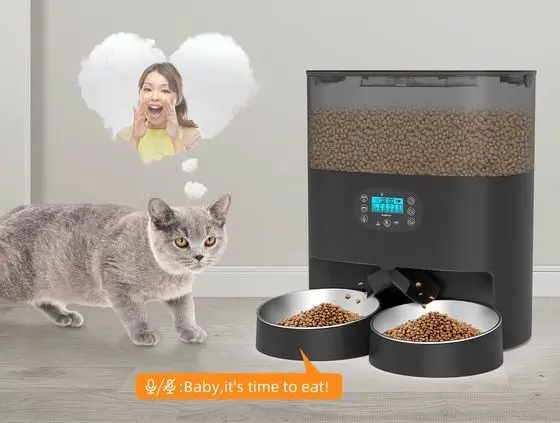 WellToBe Dispenser Cat Feeder Time To Eat