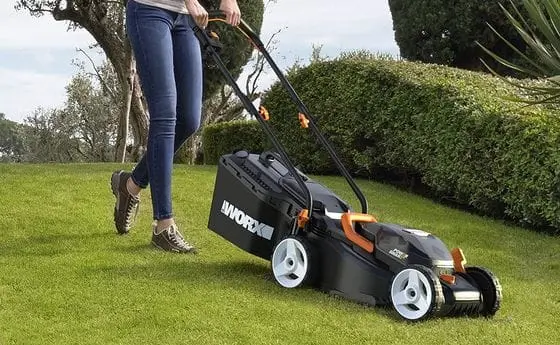 WORX Lawn Mower On Slope