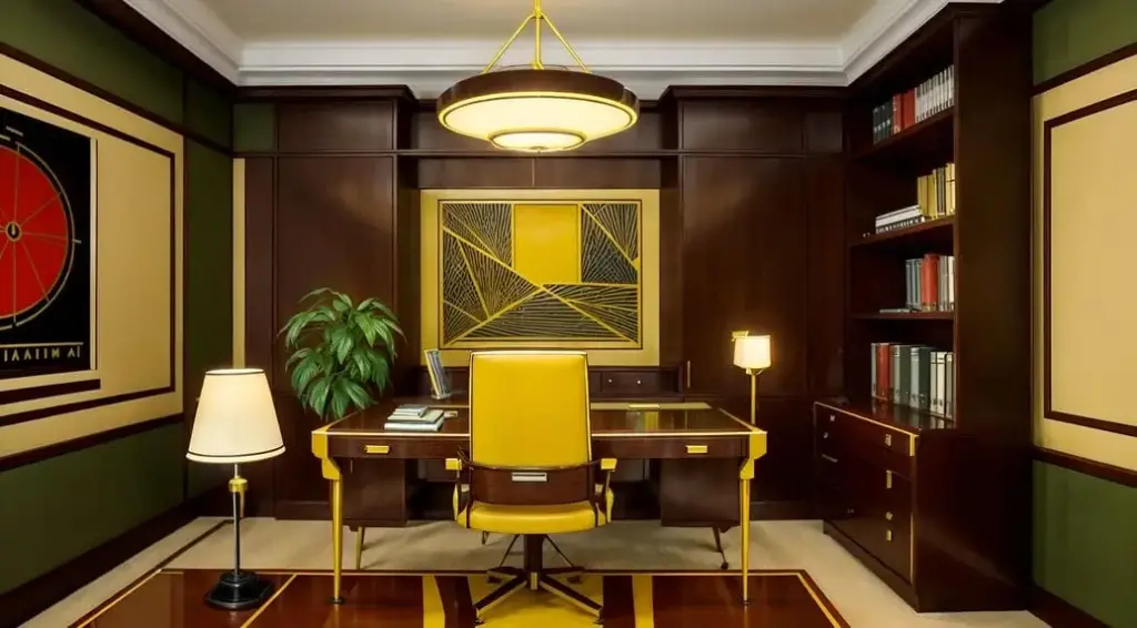 Art Deco Office In Gold