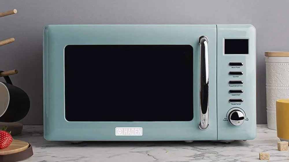 Blue Microwave Oven With Dial