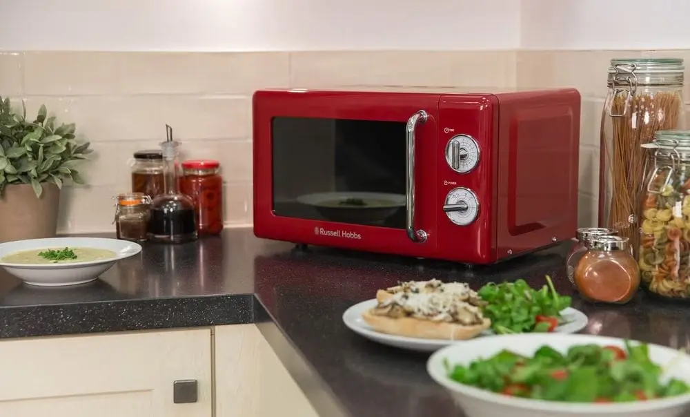 Retro Microwave Oven In Red