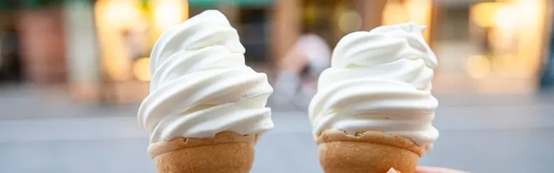 Two Soft Ice Cream Cones