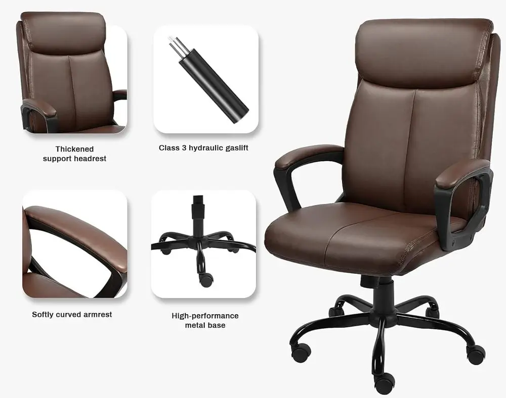 Brown BaseTBL Swivel Desk Exec Chair