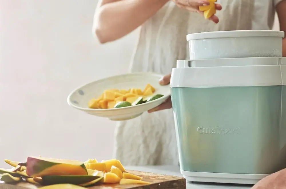 Cuisinart Ice Cream Machine And Fruit