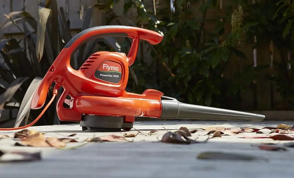 FLYMO Corded Leaf Blower Vacuum In Red