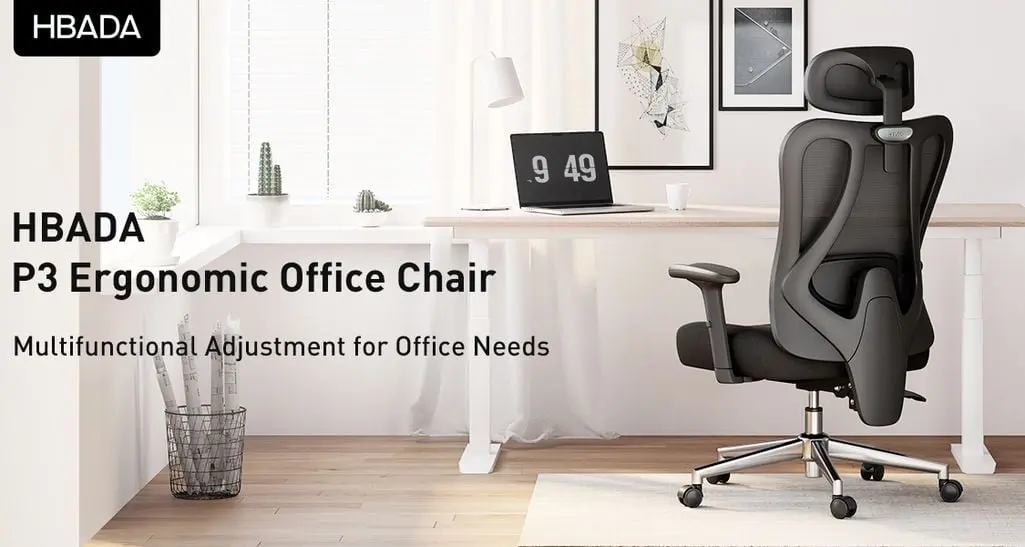 HBADA Ergonomic Swivel Office Chair Black