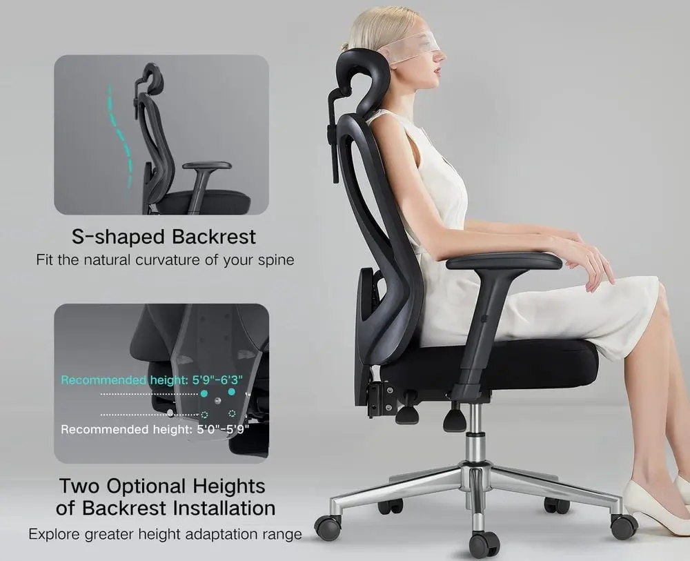 HBADA Ergonomic Swivel Office Chair High Back