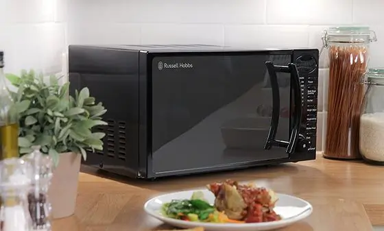 Black RH Digital Microwave Oven Glass