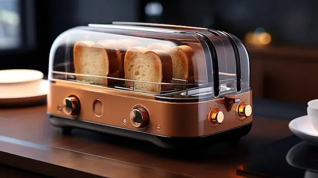 Electric Toaster Of The Future In Red