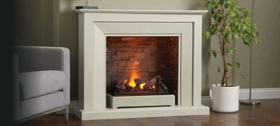 Electric Wood Burner Effect Fireplace In Living Space