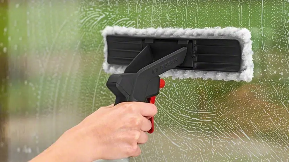 Big Vacuum Squeegee On Glass