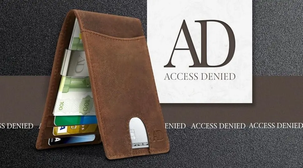 Access Denied Anti Card Theft Wallet In Brown