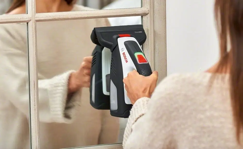 Bosch Window Vac Machine On Mirror In Bathroom