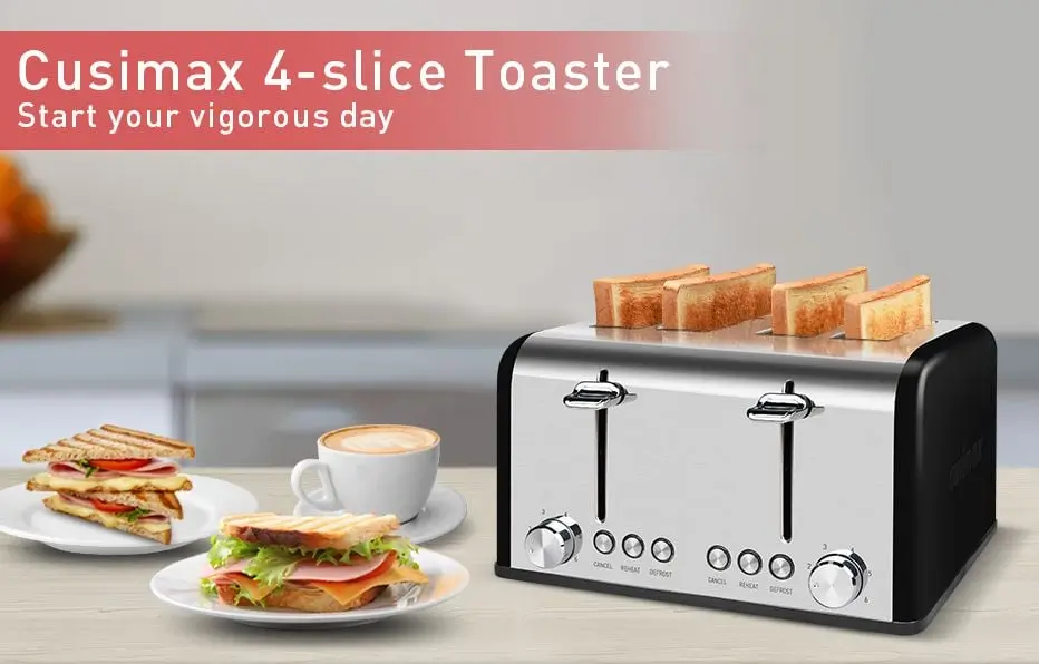 CUSIMAX Stainless Steel Toaster