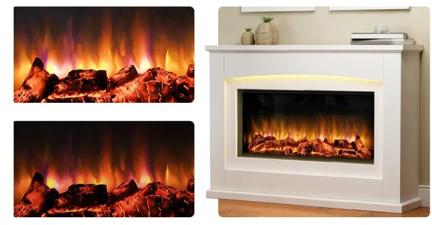 Endeavour Danby Log Fireplace On Wall In White