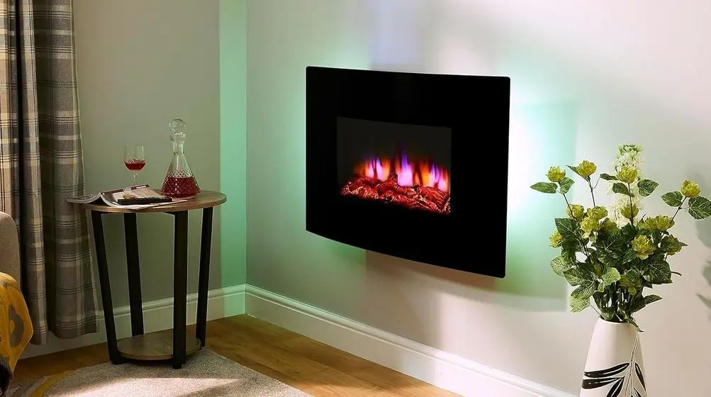 Endeavour EGTON Log Fireplace In Black Mounted