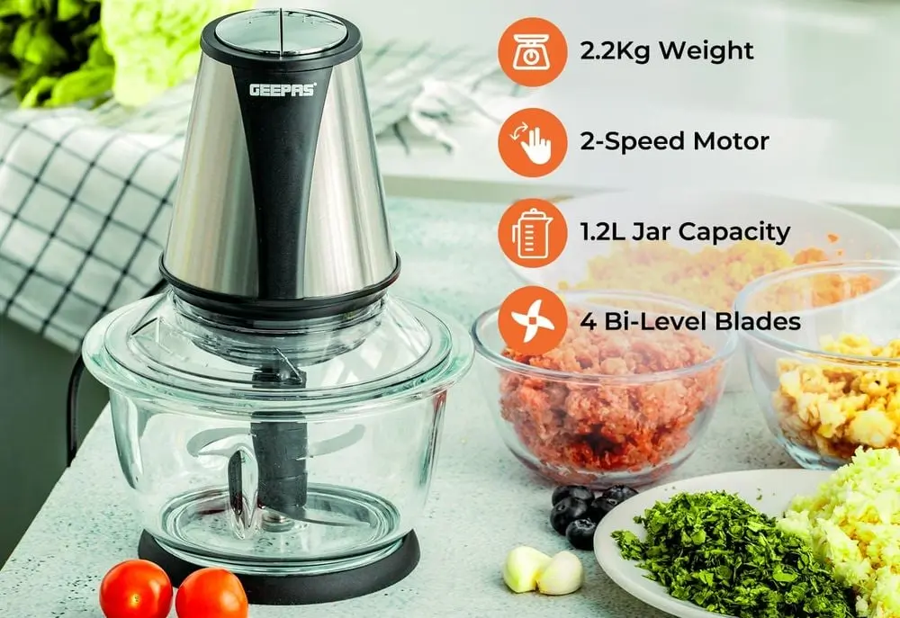 GEEPAS Mini Food Chopper Bi Blades