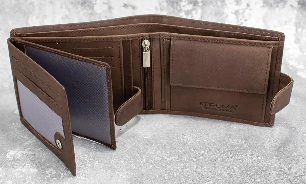 KORUMA Leather Top-Rated RFID Wallet Brown