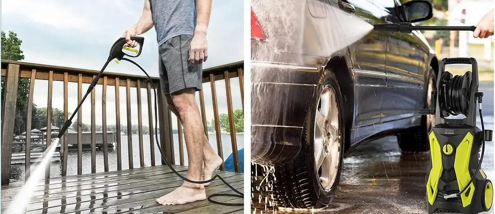 STREAM Jet Pressure Washer On Car Tyres