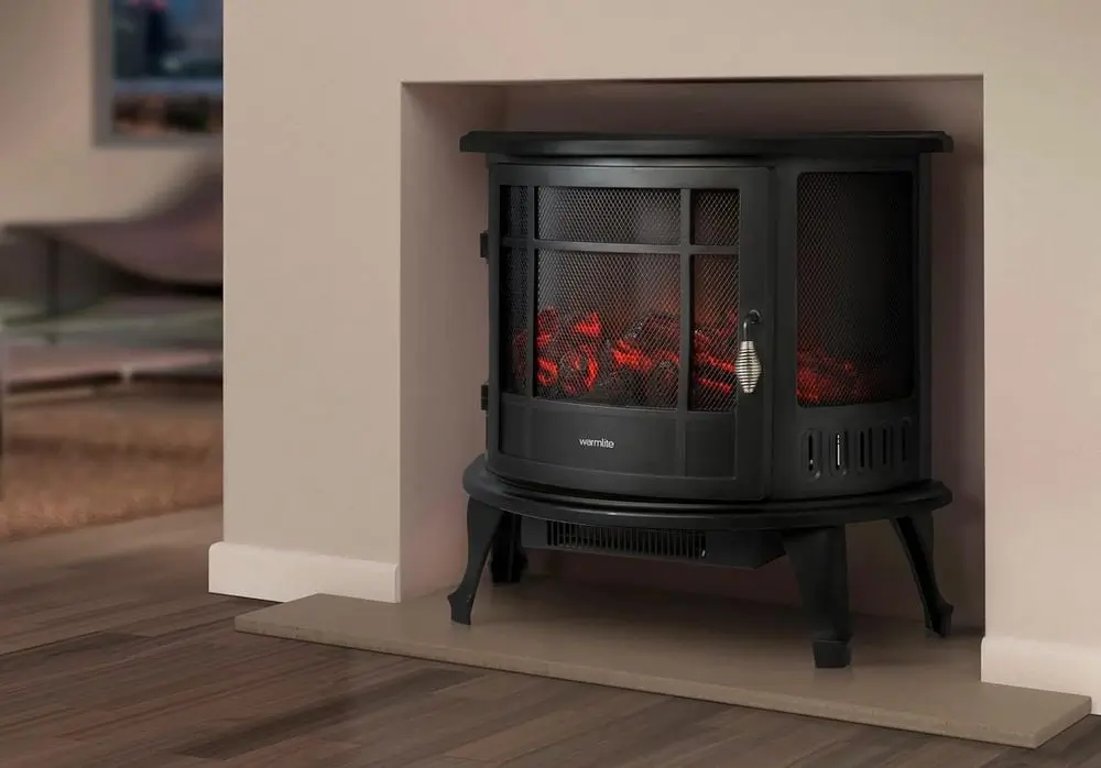 Warmlite Bath Fire Place On Wall In Black