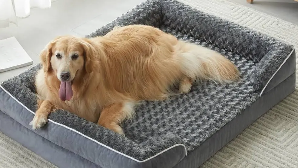 Washable Dog Bed In Grey Finish